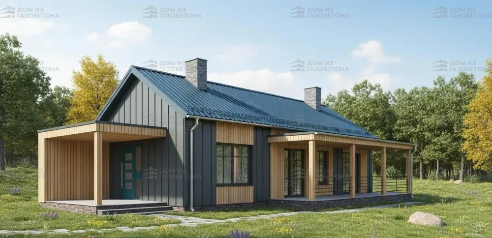 Проект Одноэтажный дом 16 на 11, 99 м2