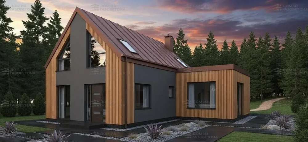 Проект Двухэтажный дом 17 на 11, 180 м2