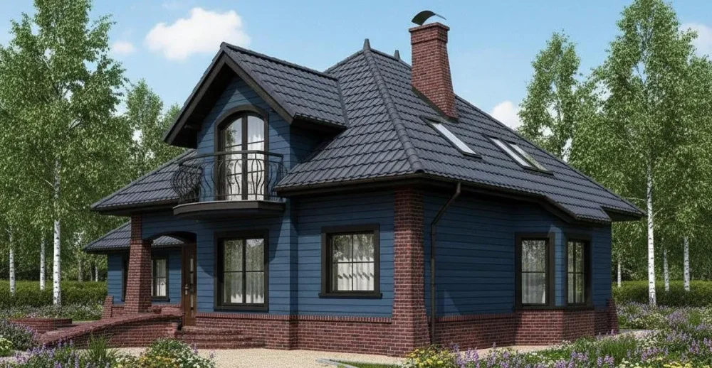 Проект Двухэтажный дом 17 на 13, 204 м2