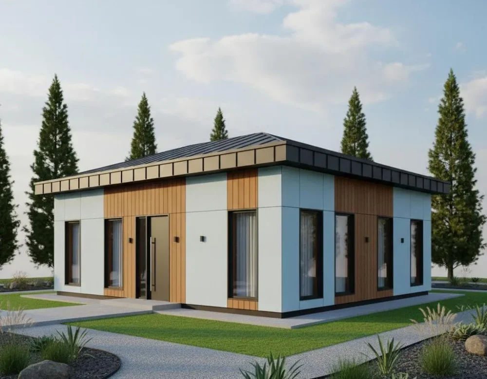 Проект Двухэтажный дом 7 на 7, 59 м2