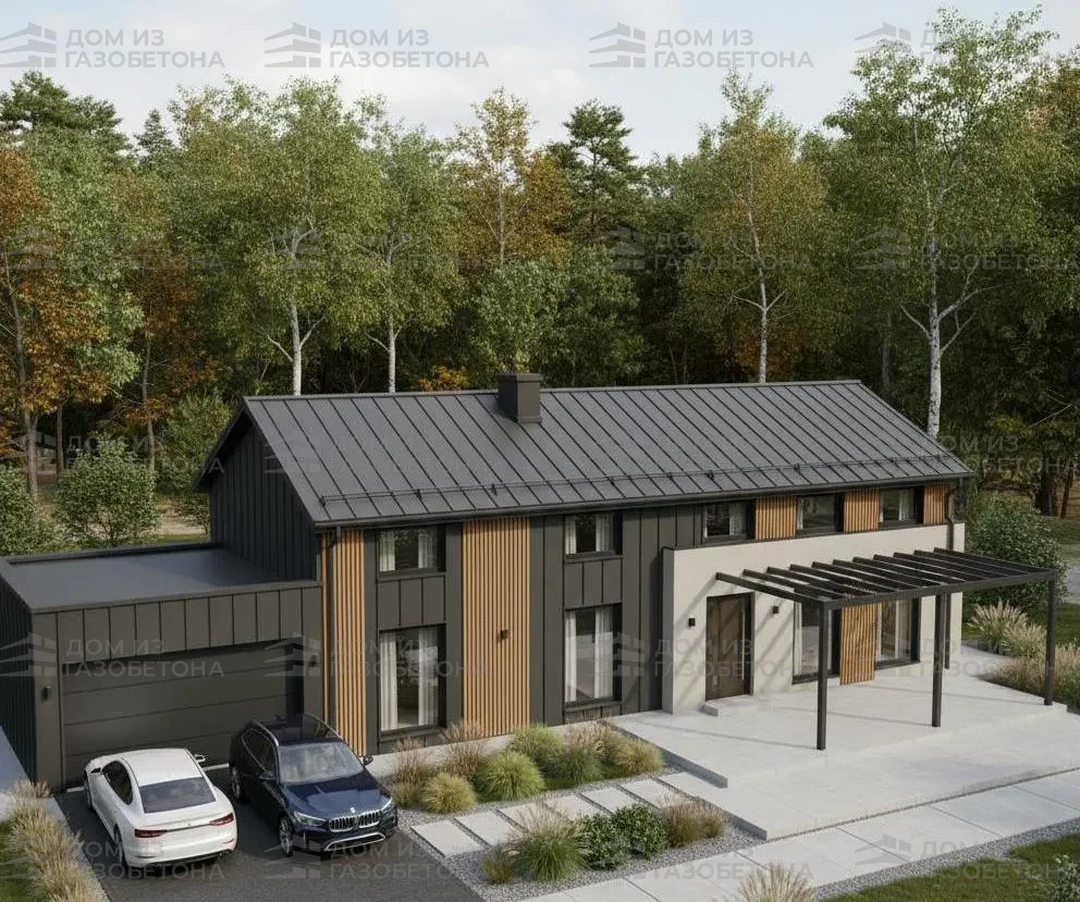 Проект Одноэтажный дом 13 на 15, 128 м2