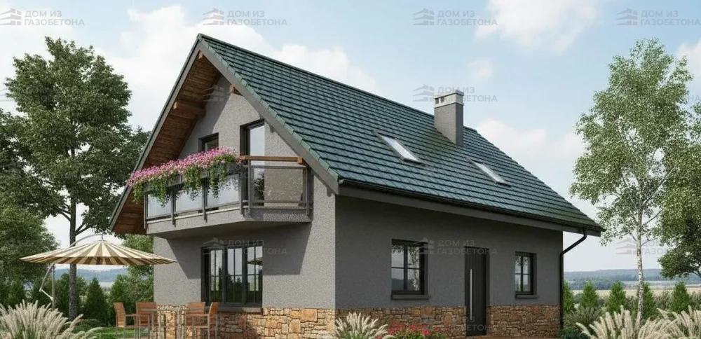 Проект Двухэтажный дом 10 на 8, 108 м2