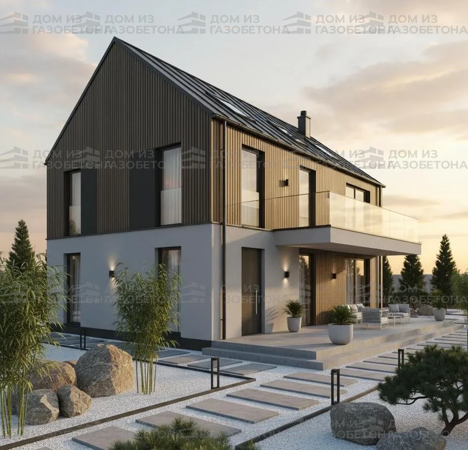 Проект Двухэтажный дом 15 на 14, 195 м2