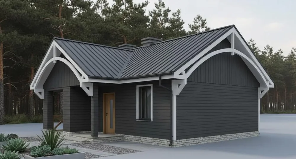 Проект Одноэтажный дом 9 на 11, 65 м2