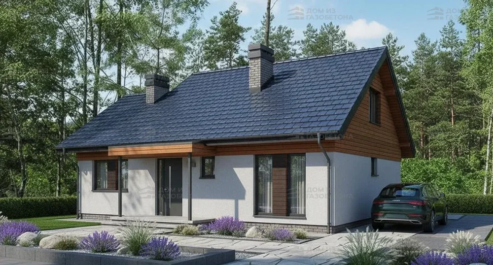 Проект Одноэтажный дом 14 на 12, 103 м2