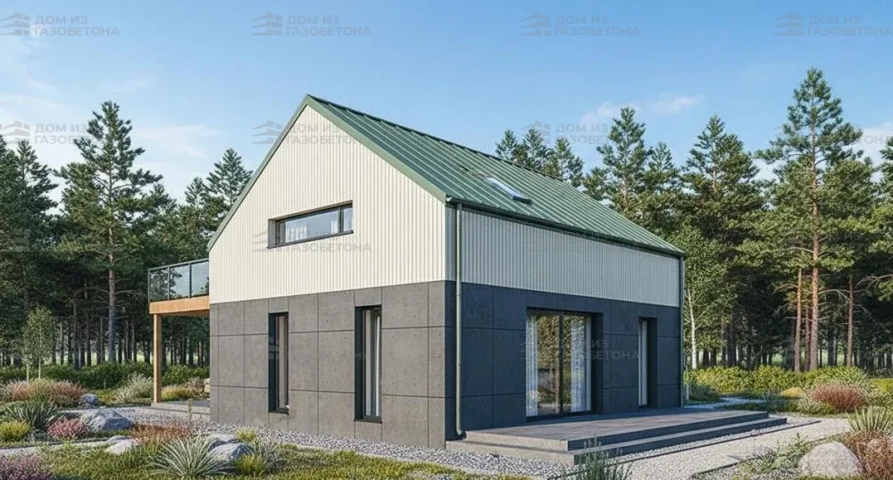 Проект Двухэтажный дом 9 на 9, 99 м2