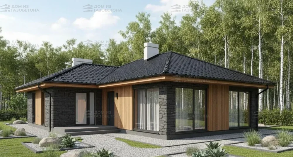 Проект Одноэтажный дом 11 на 16, 118 м2