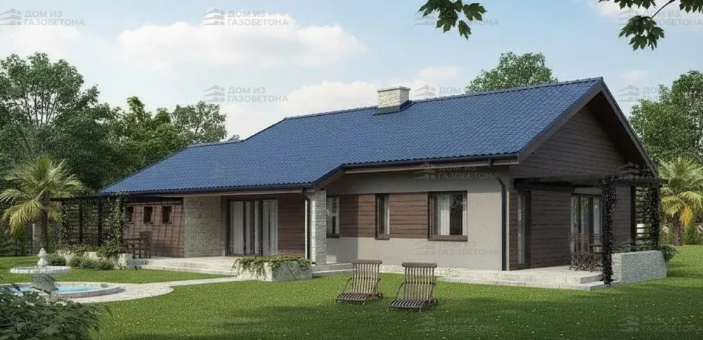 Проект Одноэтажный дом 17 на 12, 128 м2