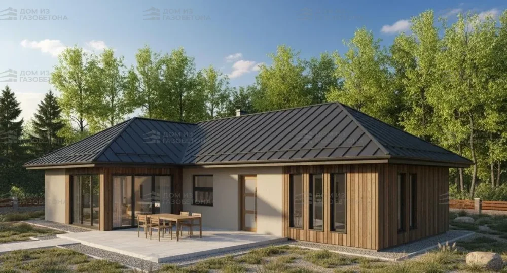 Проект Одноэтажный дом 18 на 11, 141 м2