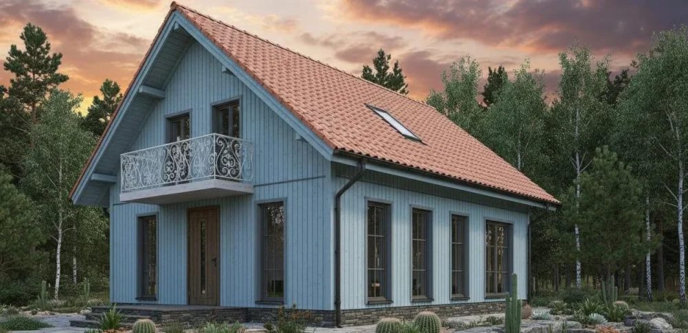 Проект Двухэтажный дом 14 на 6, 153 м2