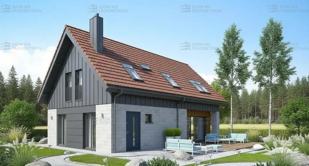 Проект Двухэтажный дом 12 на 10, 160 м2