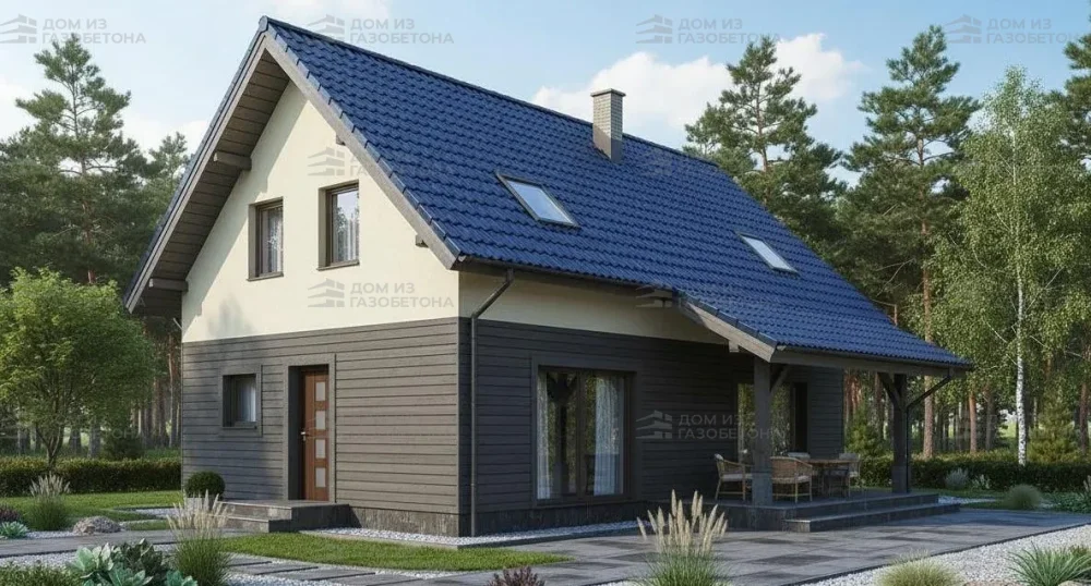 Проект Двухэтажный дом 12 на 10, 137 м2